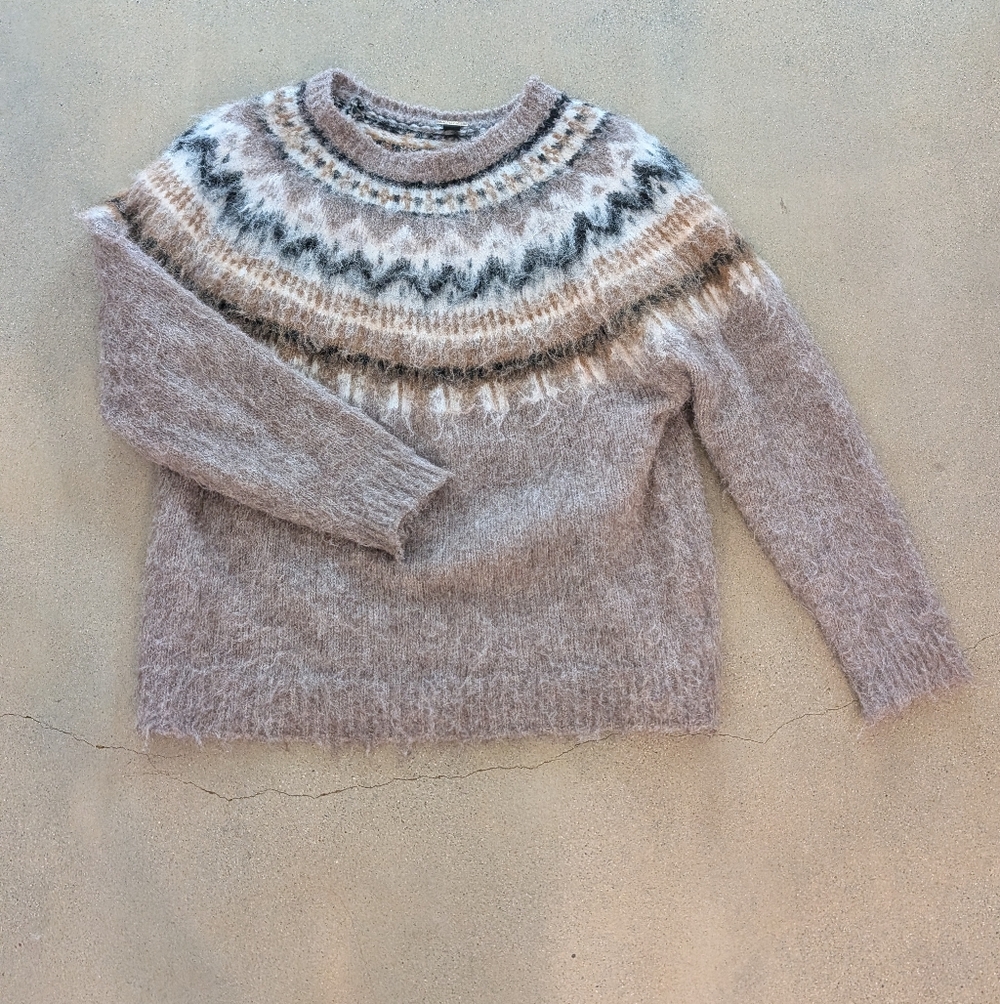 Magaschoni Fair Isle Wool Blend Sweater
